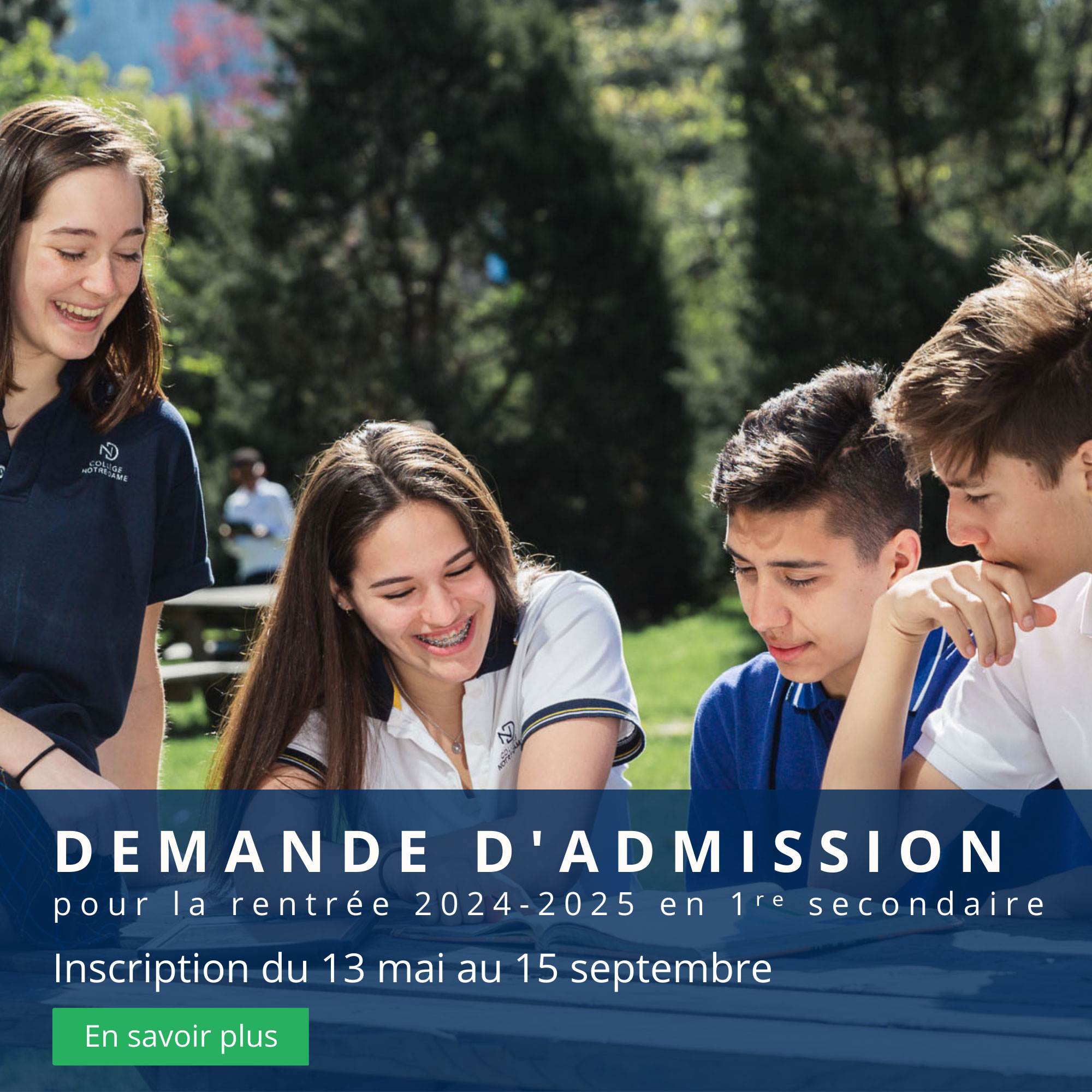 Inscription du 13 mai au 15 septembre 2023