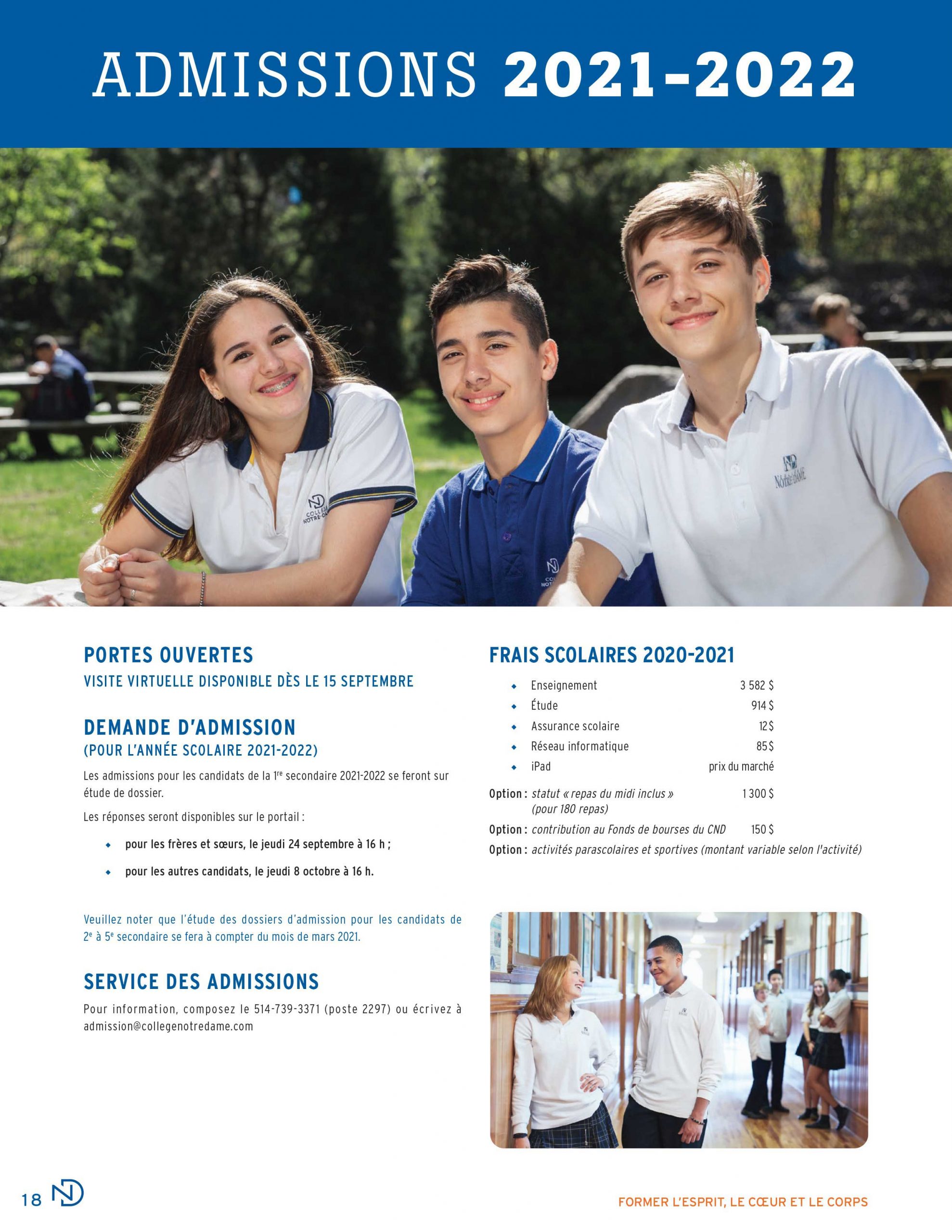 Collège De Droit Assas Admission 2021 Brochure 2021-2022 Collège Notre-Dame – Collège Notre-Dame Montréal